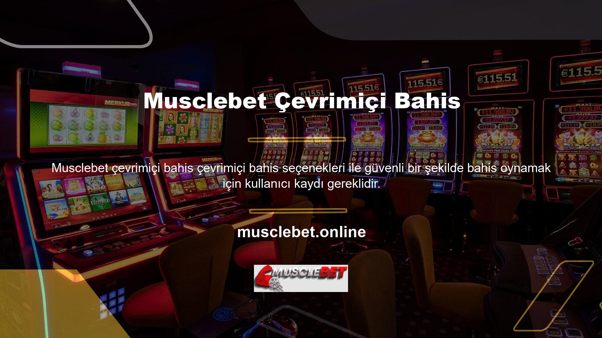 Musclebet, web sitesi üzerinden üyelik işlemleri için kullanıcılara hesap sunmaktadır